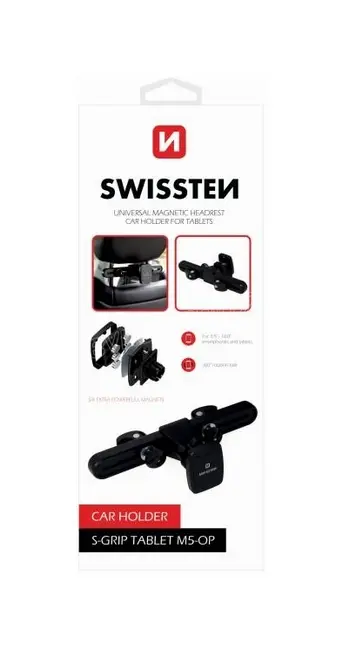 Držák do auta Swissten S-Grip Tablet M5-OP na opěrku hlavy černý 30269