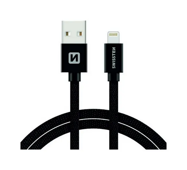 Datový kabel Swissten Lightning pro iPhone 2m černý 30508