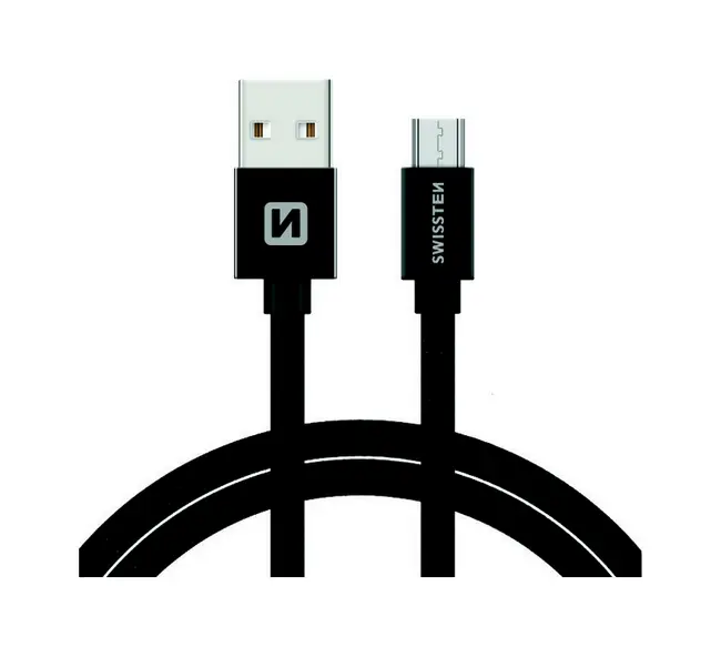 Datový kabel Swissten microUSB 2m černý 30514