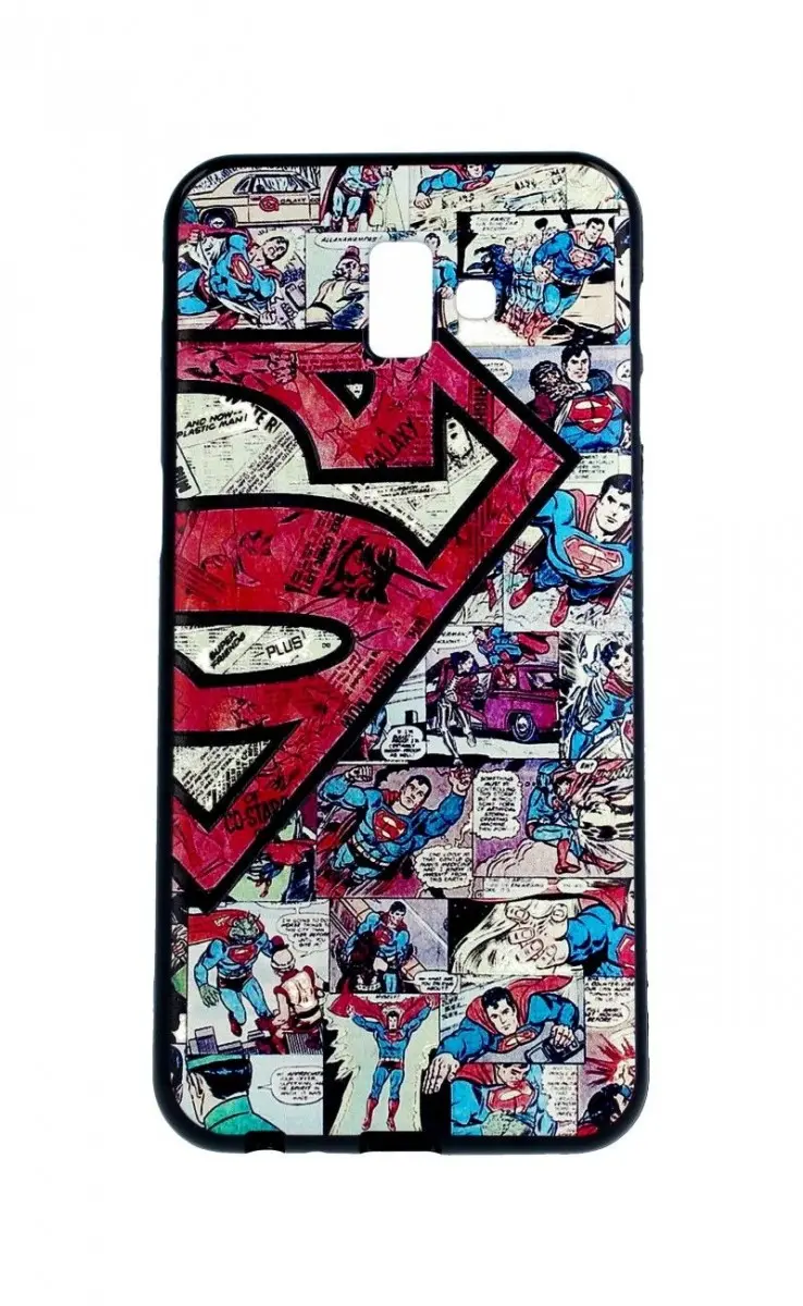 Pouzdro TopQ Samsung J6+ 3D silikon Superman 33775