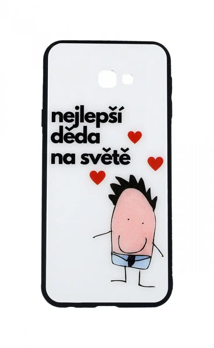 Pouzdro TopQ GLASS Samsung J4+ pevné nejlepší děda na světě 35438