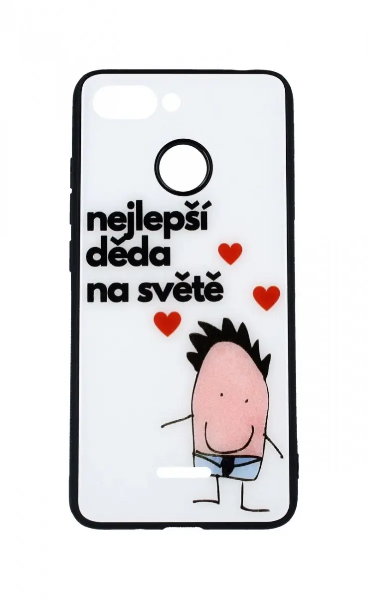 Pouzdro TopQ GLASS Xiaomi Redmi 6 pevné nejlepší děda na světě 35448