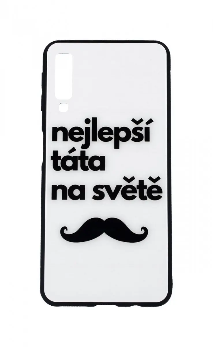 Pouzdro TopQ GLASS Samsung A7 pevné nejlepší táta na světě 35465