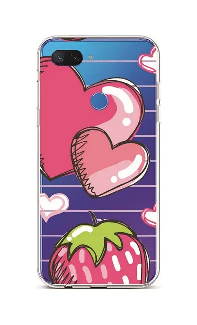 Kryt TopQ Xiaomi Mi 8 Lite silikon Jahůdka 36358