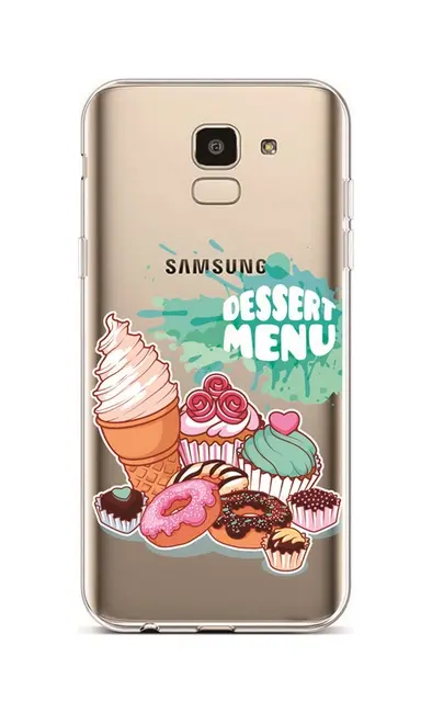 Kryt TopQ Samsung J6 silikon Dessert Menu 37881