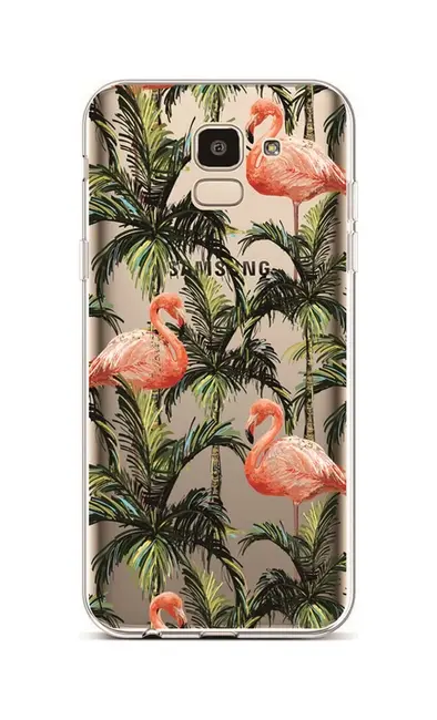 Kryt TopQ Samsung J6 silikon Tropical Flamingo 37893
