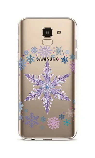 Kryt TopQ Samsung J6 silikon Snowflake 37901