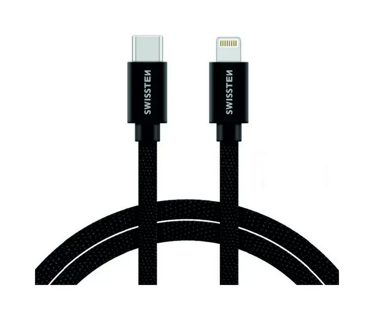 Datový kabel Swissten USB-C / Lightning 1,2m černý 38123
