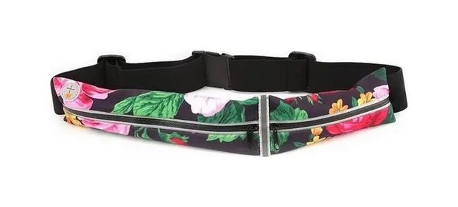 Sportovní pouzdro kolem pasu TopQ s 2 kapsami UNIVERSAL Floral 40091