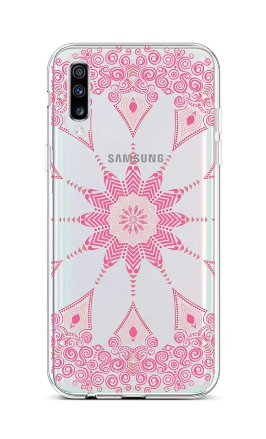 Kryt TopQ Samsung A70 silikon Pink Mandala 42015