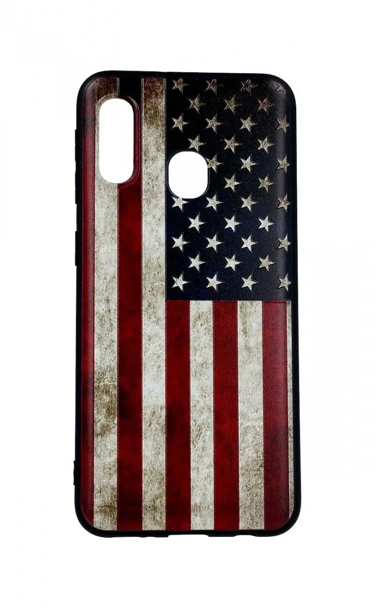 Kryt TopQ Samsung A20e 3D silikon Amerika 42782