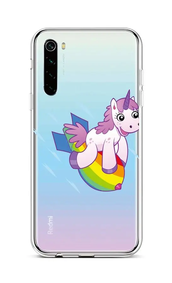 Kryt TopQ Xiaomi Redmi Note 8 silikon Flying Unicorn 44587