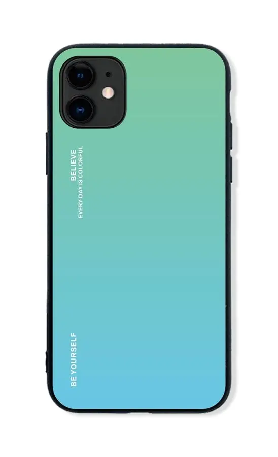 Kryt TopQ LUXURY iPhone 11 pevný duhový zelený 45481