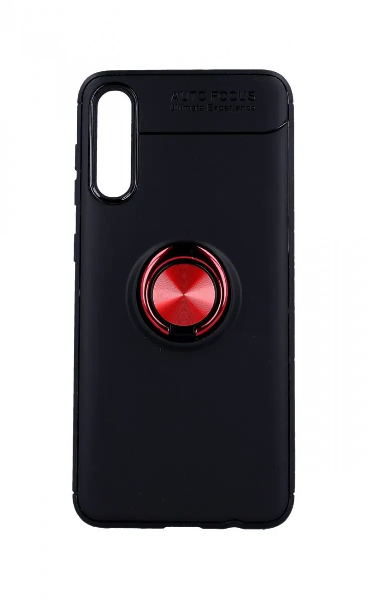 Kryt TopQ Samsung A30s silikon černý s červeným prstenem 45946