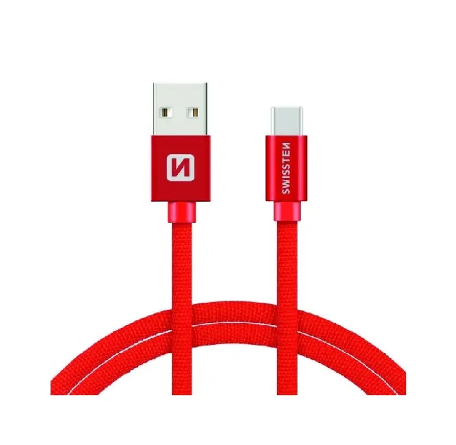 Datový kabel Swissten microUSB 1,2m červený 47720