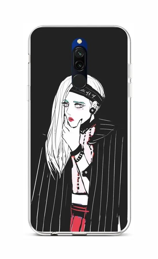 Kryt TopQ Xiaomi Redmi 8 silikon Dark Girl 48212