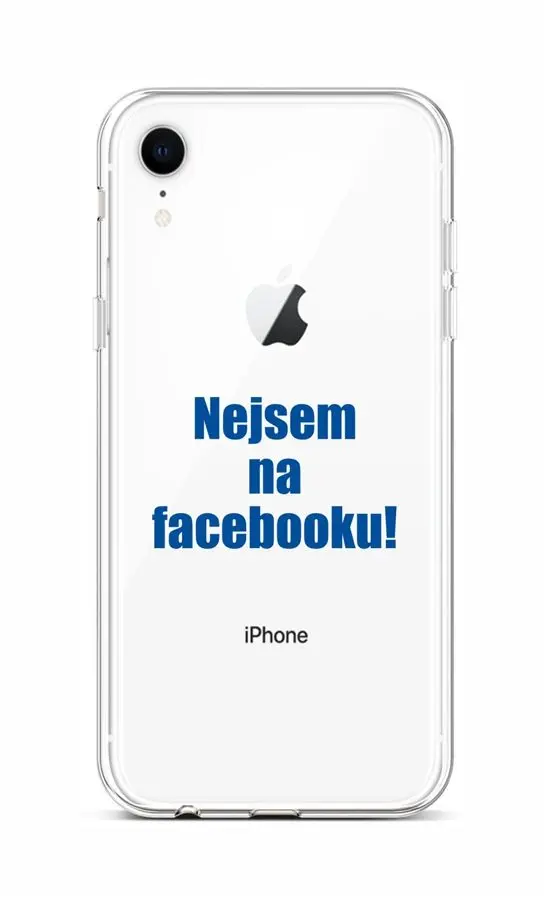 Kryt TopQ iPhone XR silikon Nejsem na Facebooku 48519
