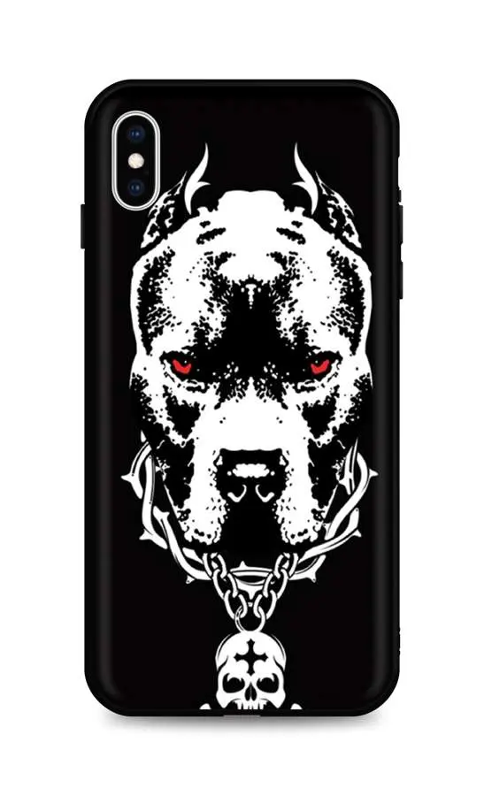 Kryt TopQ iPhone XS silikon Fighting Dog 49141