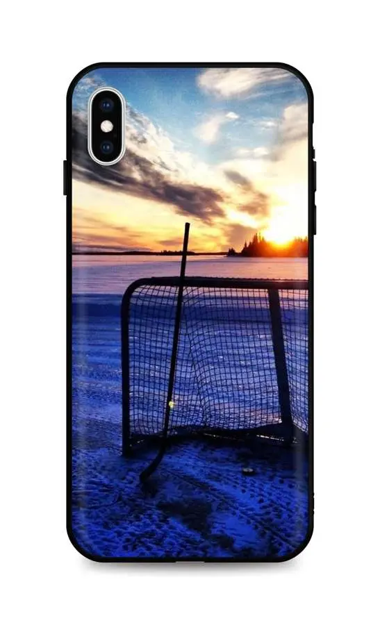 Kryt TopQ iPhone XS silikon Hockey Sunset 49167