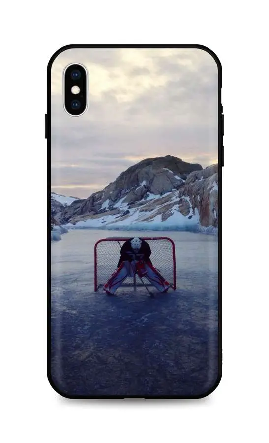 Kryt TopQ iPhone XS silikon Hockey Goalie 49194