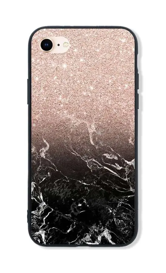Kryt TopQ LUXURY iPhone SE 2020 pevný Sparkling Marble 49254