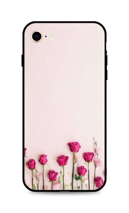 Kryt TopQ iPhone SE 2020 silikon Roses 49294