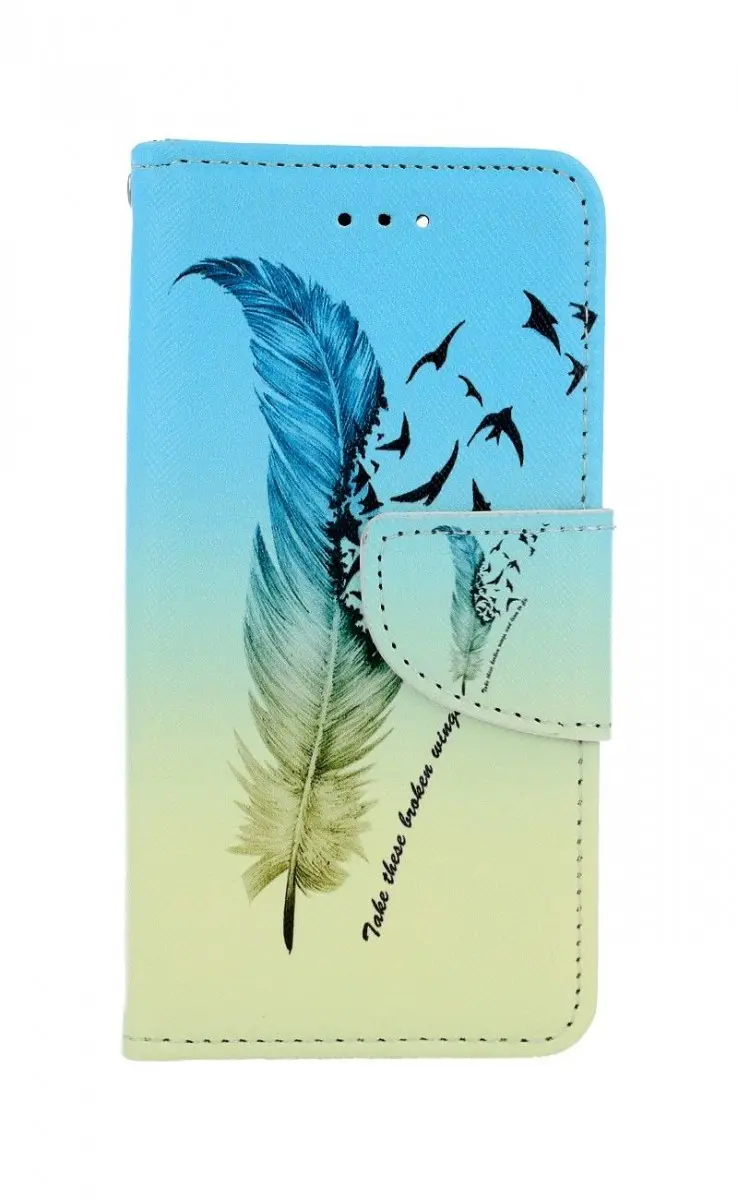 Pouzdro TopQ iPhone SE 2020 knížkové Pírko 49747