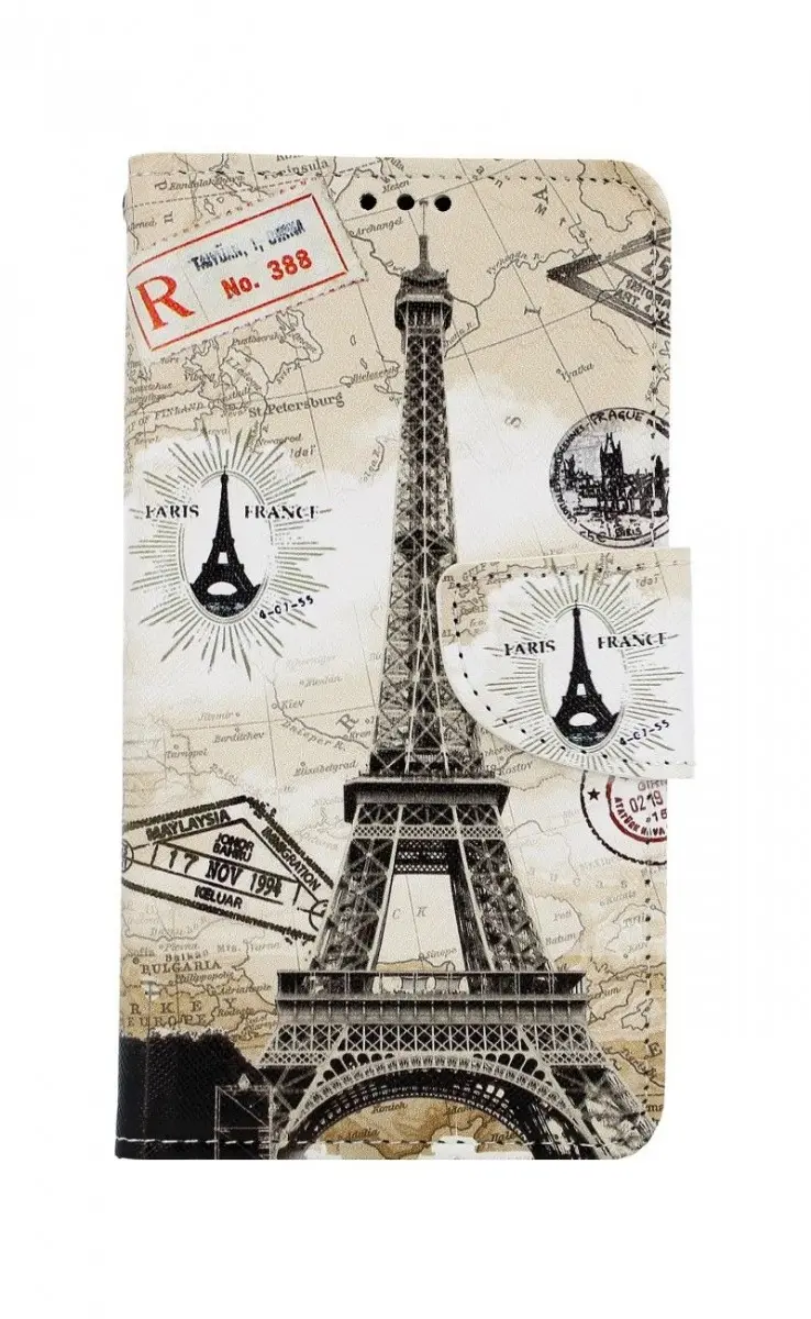 Pouzdro TopQ iPhone 11 knížkové Paris 2 49771
