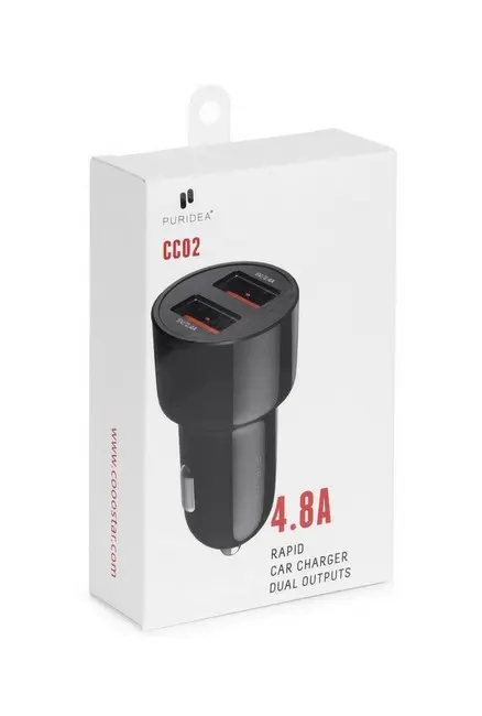 Autodobíječ Puridea 4.8A Dual černý 50630