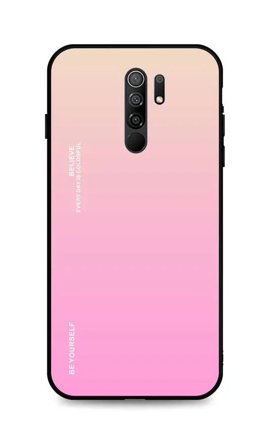 Kryt TopQ LUXURY Xiaomi Redmi 9 pevný duhový meruňkový 51014