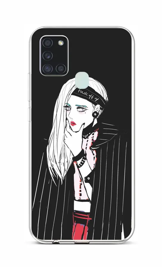 Kryt TopQ Samsung A21s silikon Dark Girl 52964