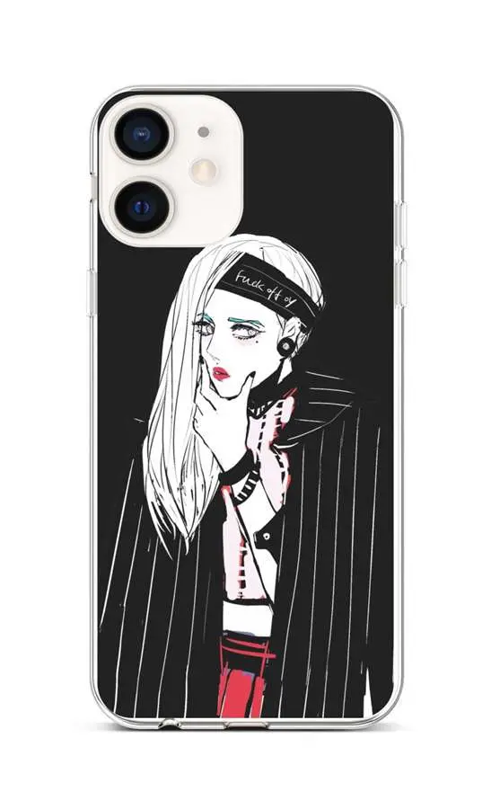 Kryt TopQ iPhone 12 mini silikon Dark Girl 53252
