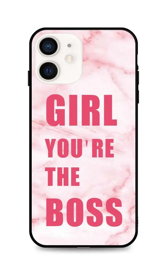 Kryt TopQ LUXURY iPhone 12 mini pevný Girl Boss 53374