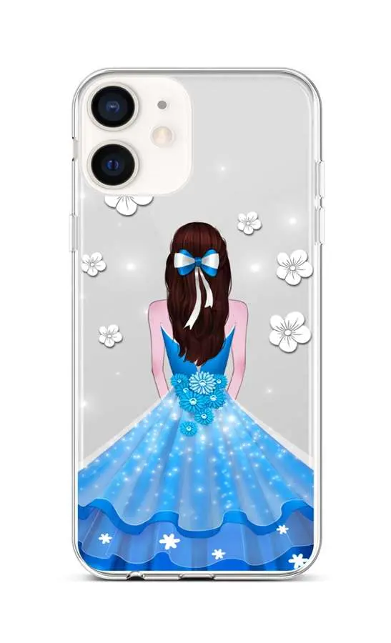 Kryt TopQ iPhone 12 mini silikon Blue Princess 53443