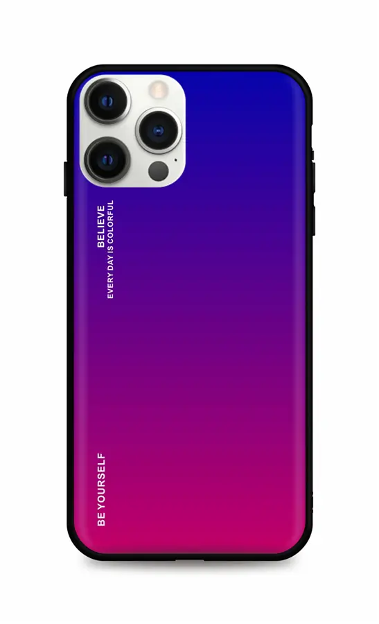 Kryt TopQ LUXURY iPhone 12 Pro Max pevný duhový fialový 53563