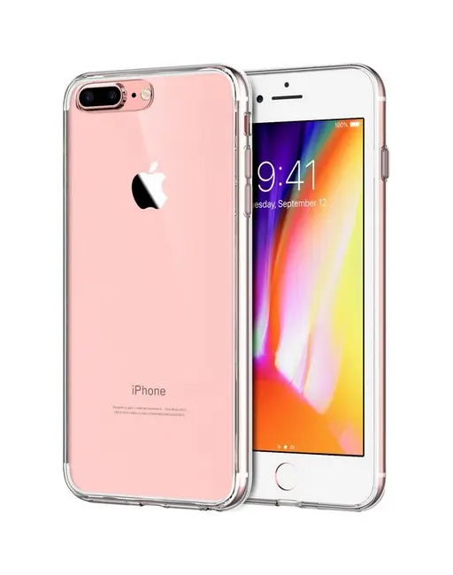 Pouzdro TopQ iPhone 8 Plus silikon ultratenký průhledný 0,5 mm 54002
