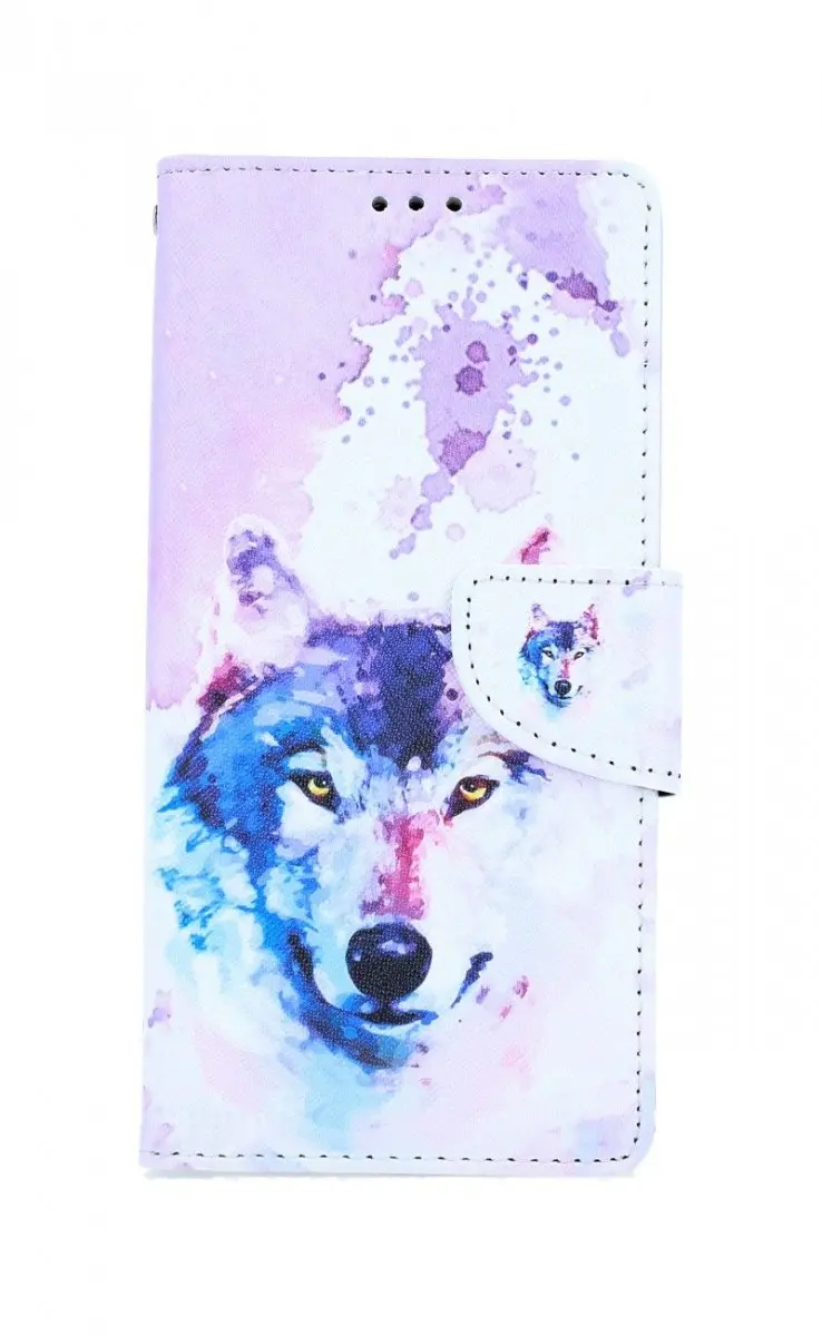 Pouzdro TopQ iPhone SE 2020 knížkové Polární vlk 54713