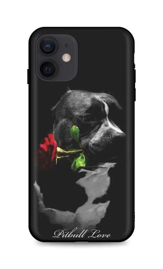 Kryt TopQ iPhone 12 silikon Pitbull Love 55095