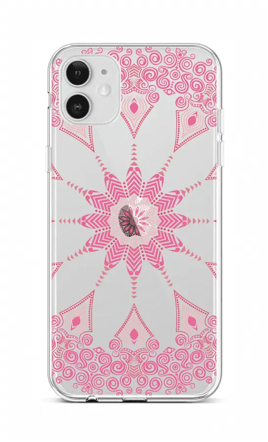 Kryt TopQ iPhone 12 silikon Pink Mandala 55328