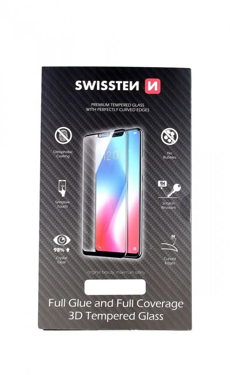 Tvrzené sklo Swissten Xiaomi Redmi 9C 3D zahnuté černé 55391