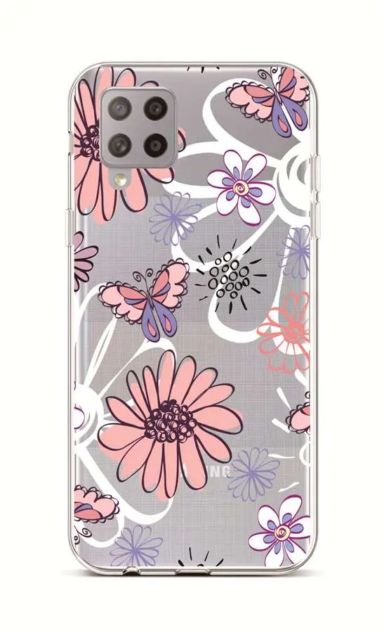 Kryt TopQ Samsung A42 silikon Flowers 55418