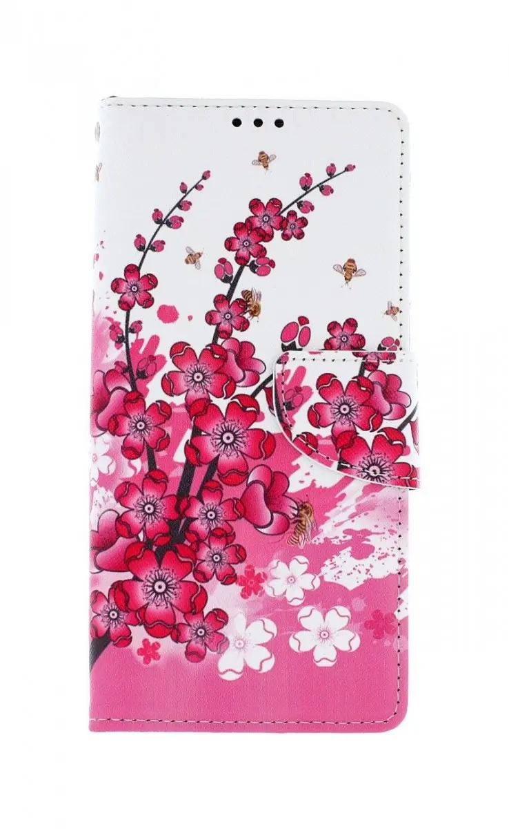 Pouzdro TopQ Samsung A42 knížkové Kytičky textil 55533