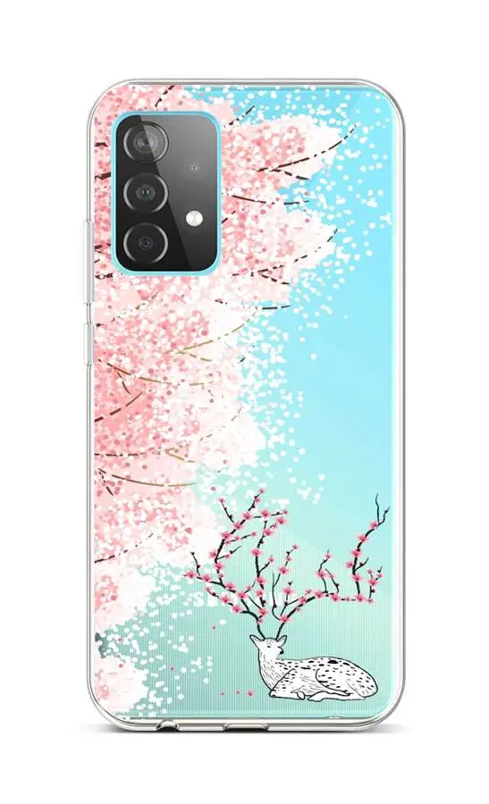 Kryt TopQ Samsung A52 silikon Blooming Deer 57389