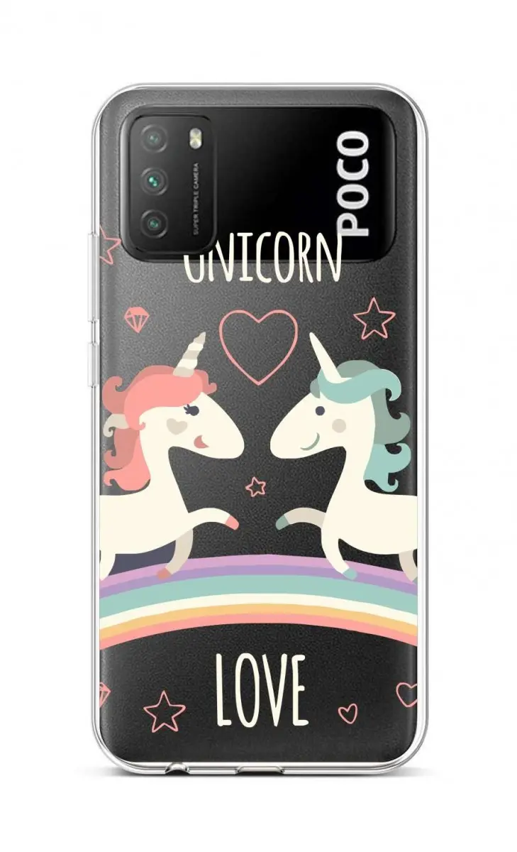 Kryt TopQ Xiaomi Poco M3 silikon Unicorn Love 57843