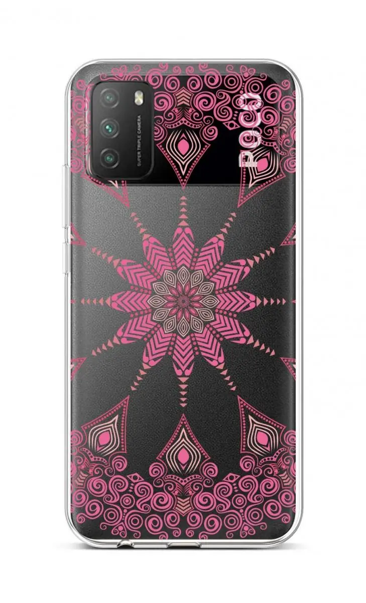 Kryt TopQ Xiaomi Poco M3 silikon Pink Mandala 57844