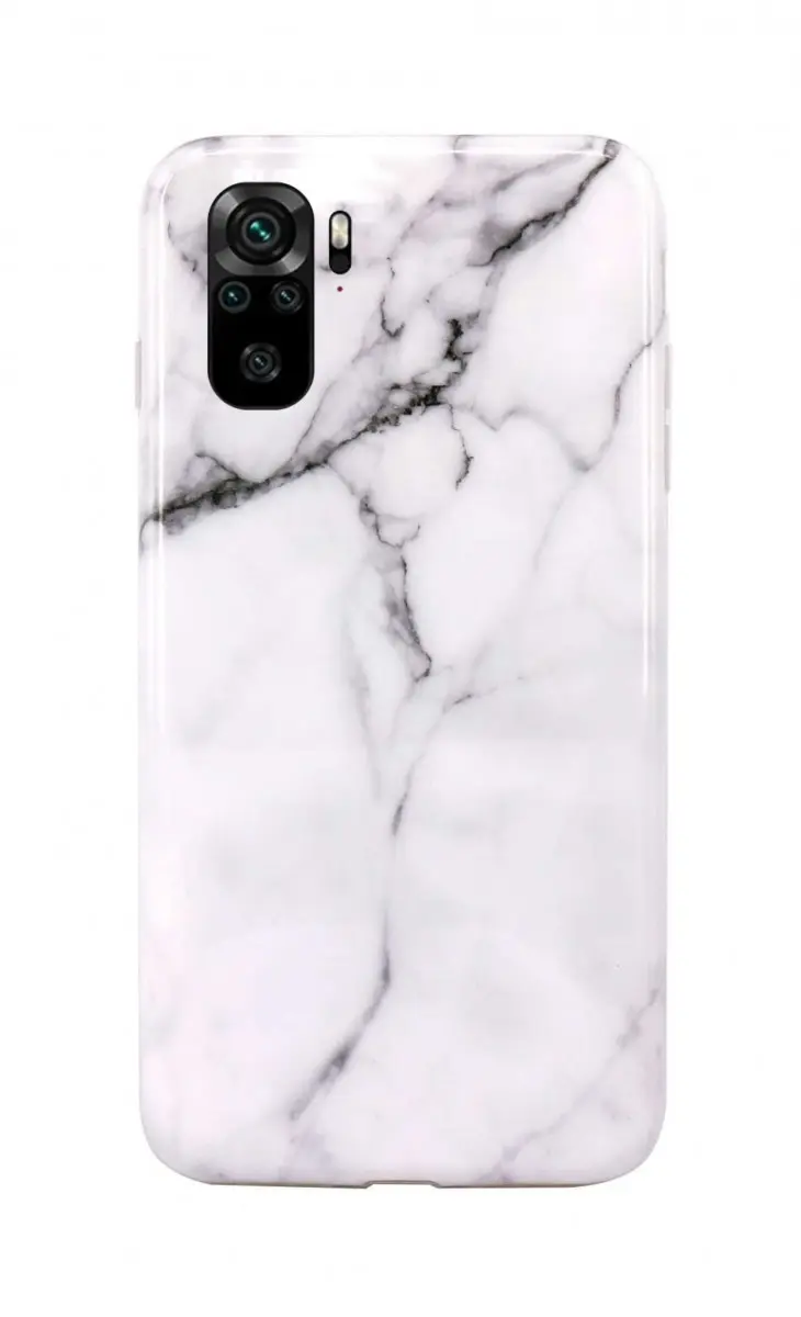 Kryt TopQ Xiaomi Redmi Note 10 silikon Mramor bílý 57895