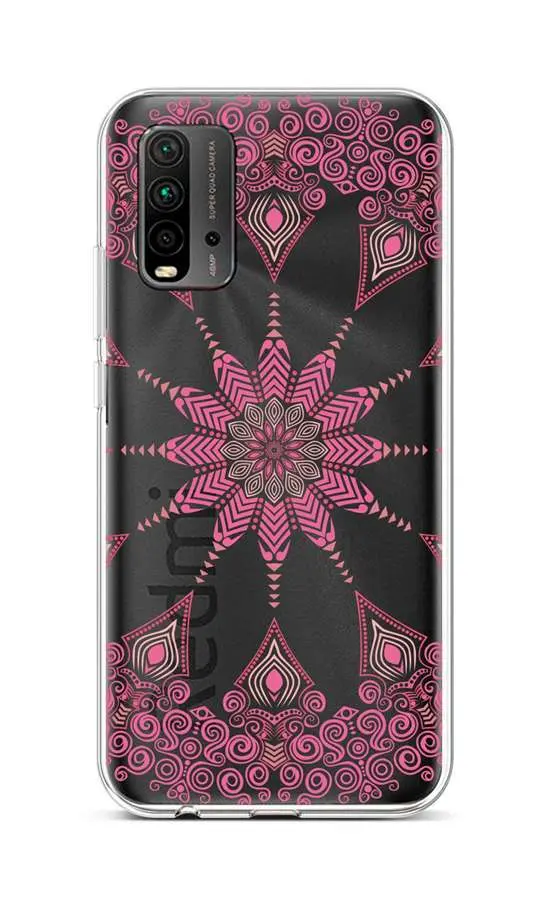 Kryt TopQ Xiaomi Redmi 9T silikon Pink Mandala 58120