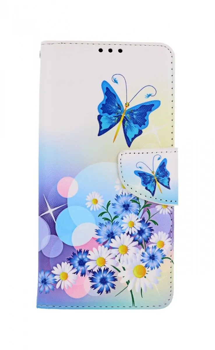 Pouzdro TopQ Xiaomi Mi 11 knížkové Bílé s motýlkem 58327