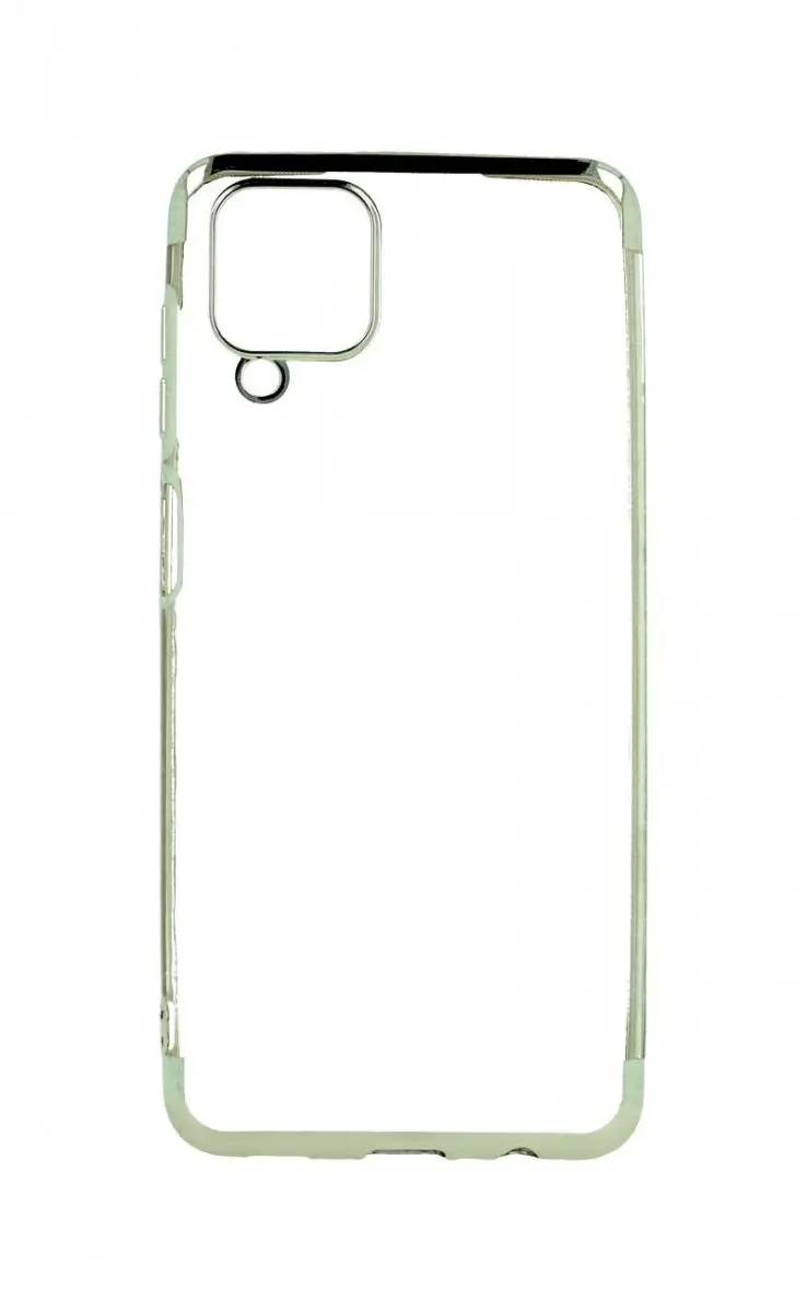 Kryt TopQ Frame Samsung A12 silikon stříbrný 58360
