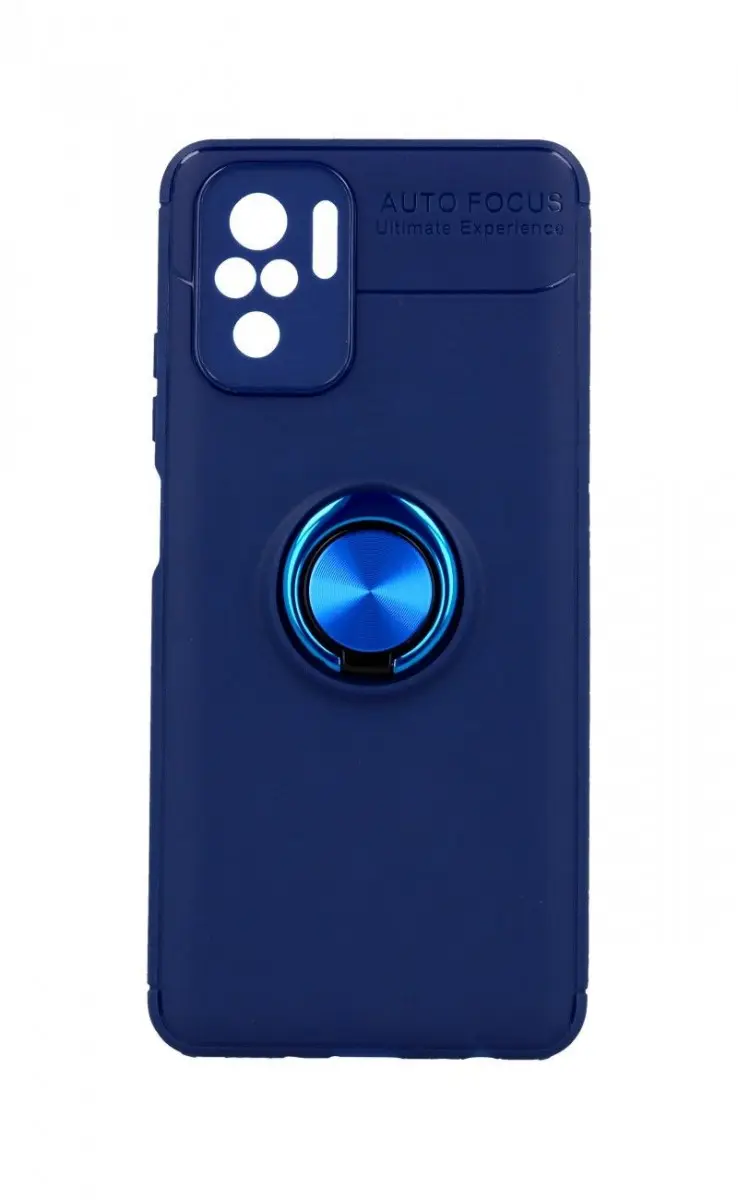 Kryt TopQ Xiaomi Redmi Note 10 silikon modrý s modrým prstenem 58853
